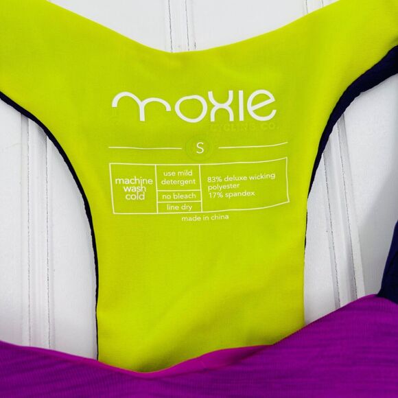 Moxie Shirt Womans Small Purple Cycling Athletic Sweetheart Solid Racerback - Picture 3 of 7
